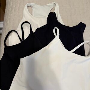 Old Navy Active White and Black Workout Tanks